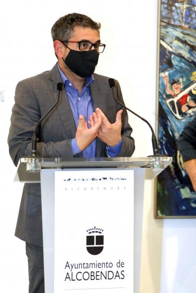 Inauguración Exposición "ABCDario" de Javier Mariscal - Imagen de un  momento de la intervención del alcalde Rafael Sánchez Acera.