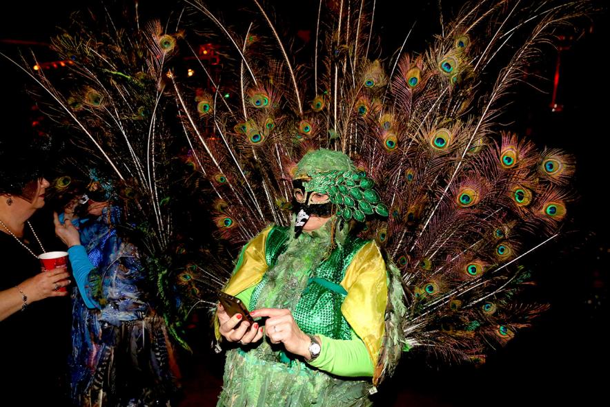 Baile de Máscaras de Carnaval - Imagen de primer plano de una mujer disfrazada.