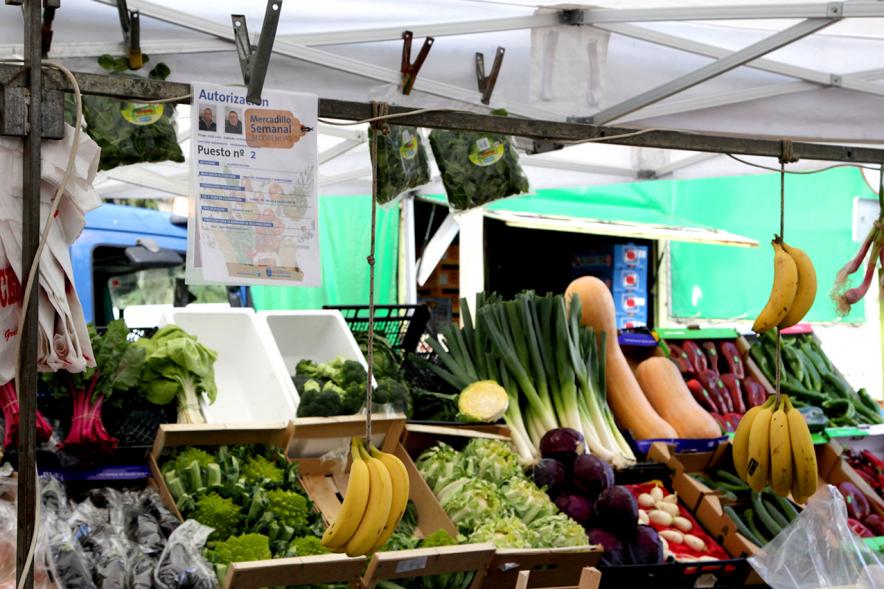 Visita y Entrega Nuevas Autorizaciones en Nueva Ubicación del Mercadillo - Imagen de un puesto de fruta.