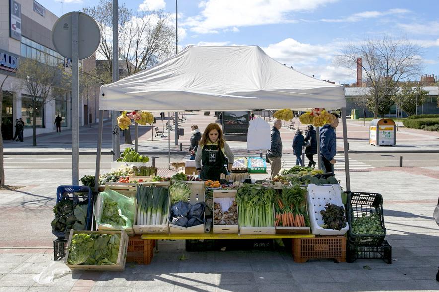 Puesto de verduras. Mercado Agroecológico .