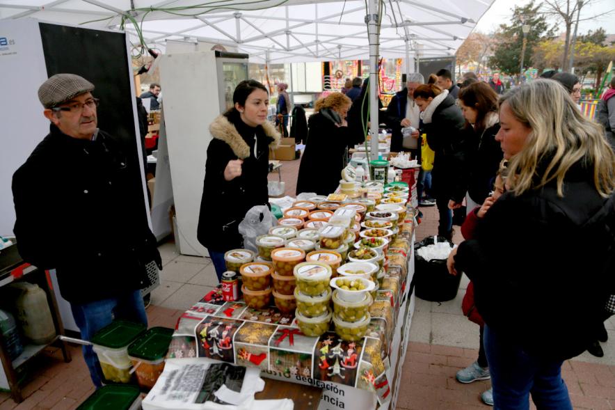Puesto de aceitunas. 