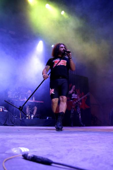 Cantante dándolo todo