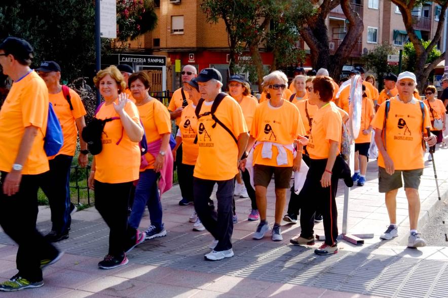 Semana de la Movilidad - Itinerario Saludable de Mayores -  Imagen del vice alcalde Miguel Ángel Arranz junto al grupo de mayores durante el rcorrido.