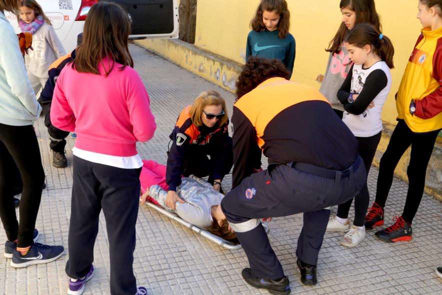 Día Multideportivo por la Integración y la Conciliación -  Simulacro de  una intervención de Protección Civil.