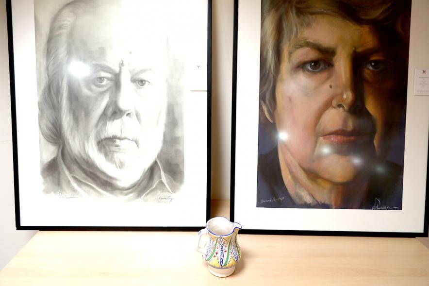 Exposición Semana Cultural Región de Murcia - Imagen de algunas de las obras expuestas, en este unos retratos.