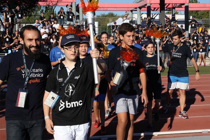 Clausura Olimpiadas Solidarias de Telefónica - Desfile de los participantes.