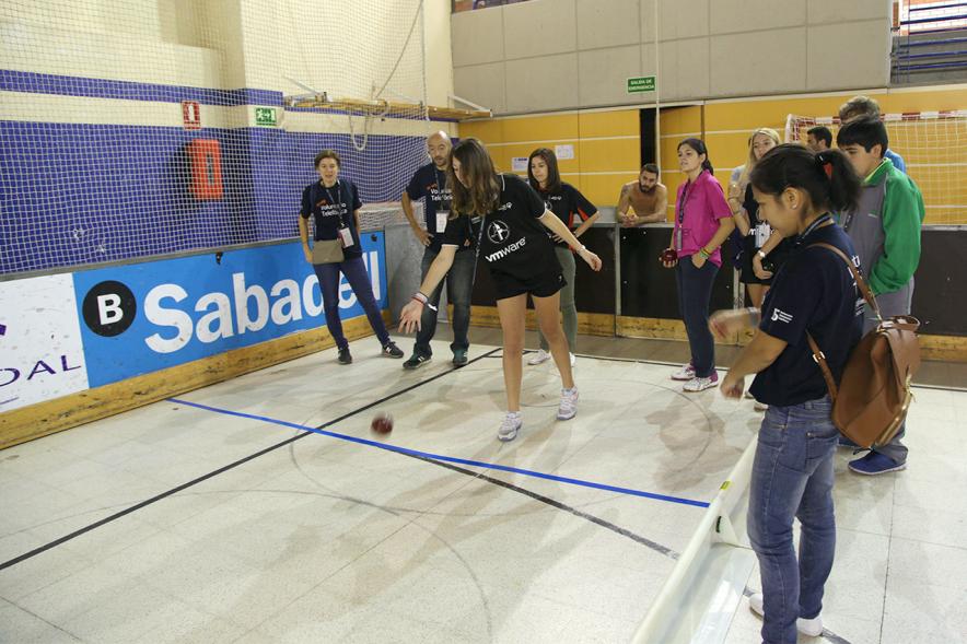 Clausura Olimpiadas Solidarias de Telefónica - Jugadores de vóley.