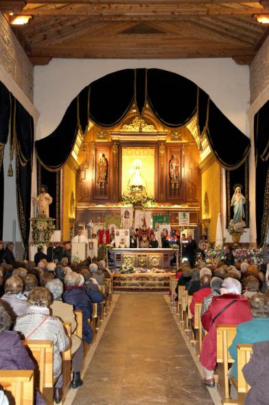 Ofrenda Floral Virgen de la Paz 2018 - Imagen de la iglesia, en un momento del acto religioso.
