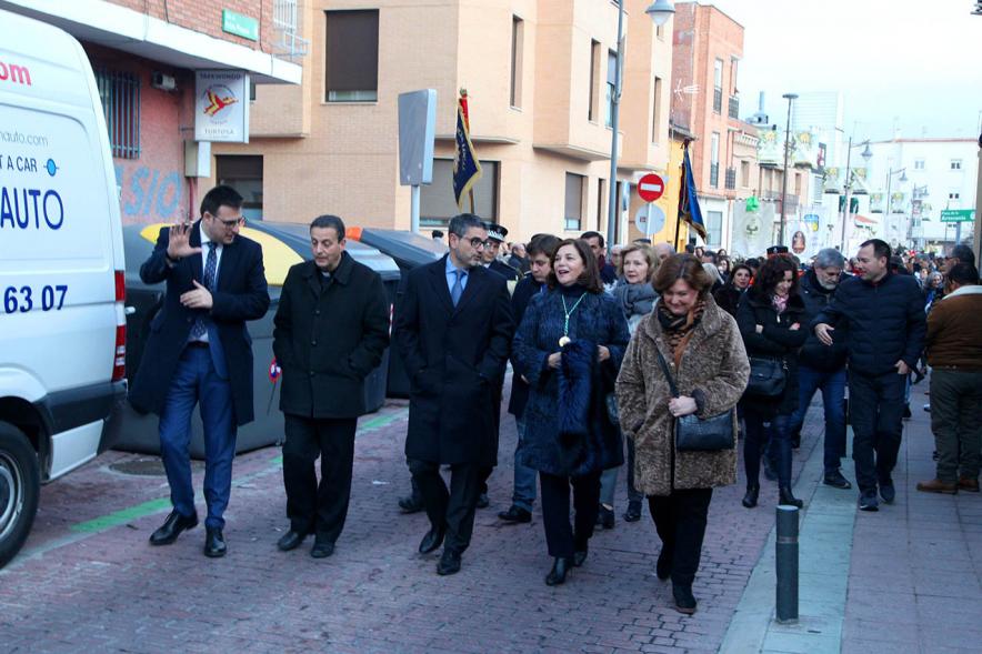 Participantes al evento Ofrenda de floral a la Virgen de la Paz – 2020