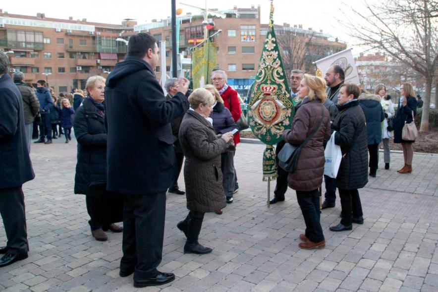 Participantes al evento Ofrenda de floral a la Virgen de la Paz – 2020