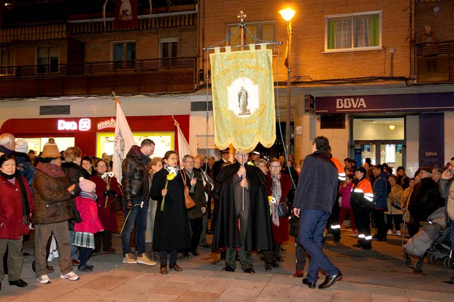 Fiestas Virgen de la Paz 2019 - Ofrenda Floral - Imagen nocturna de la cofradía de San Lesmes. 