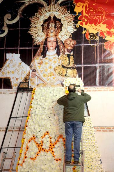 Imagen de la Virgen. Ofrenda Floral a la Virgen de la Paz -2020