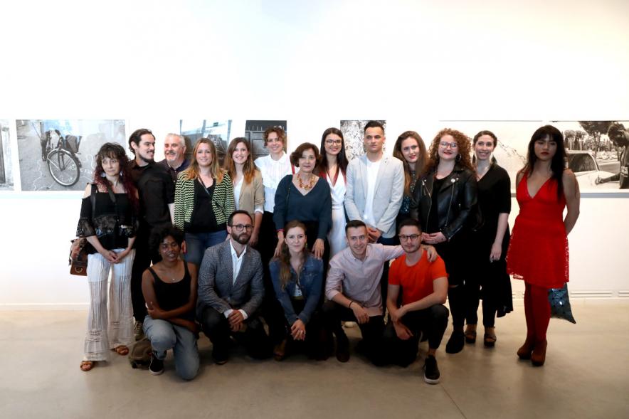 Inauguración Exposición Alumnos Master Escuela PIC.A PhotoEspaña -  Posado grupal de  los profesores.
