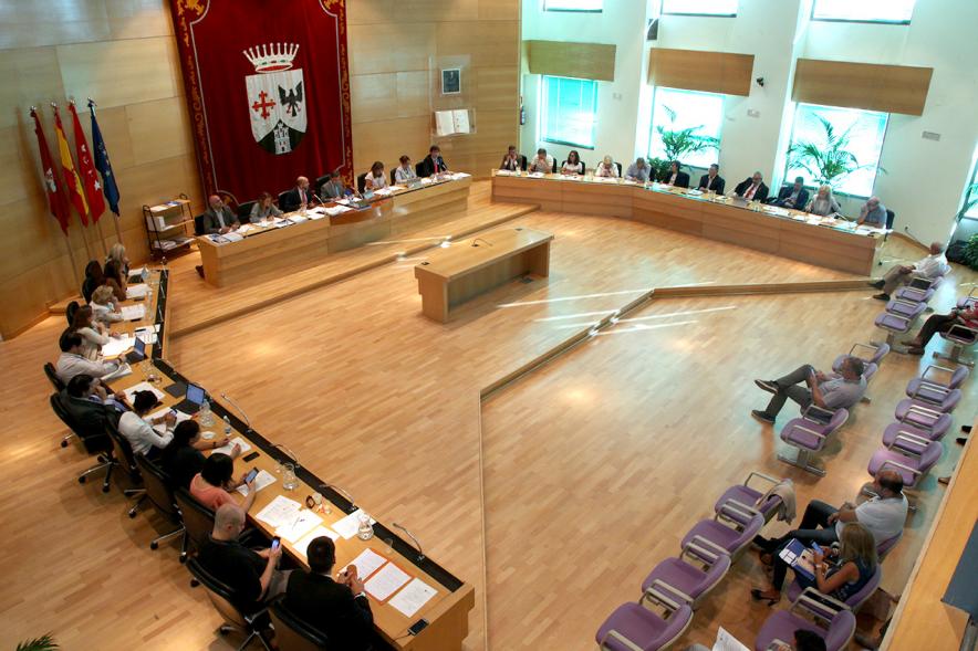 Vista cenital del salón de plenos