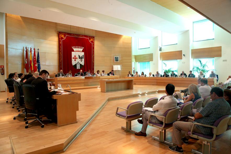 Vista lateral del salón de plenos