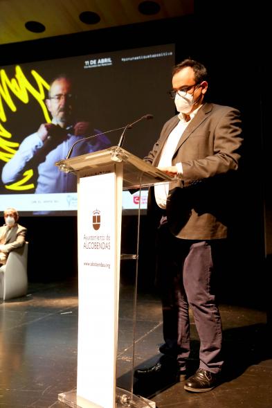 Día Mundial del Parkinson - Imagen de un momento de la intervención  presidente de la FEP Andrés Álvarez.