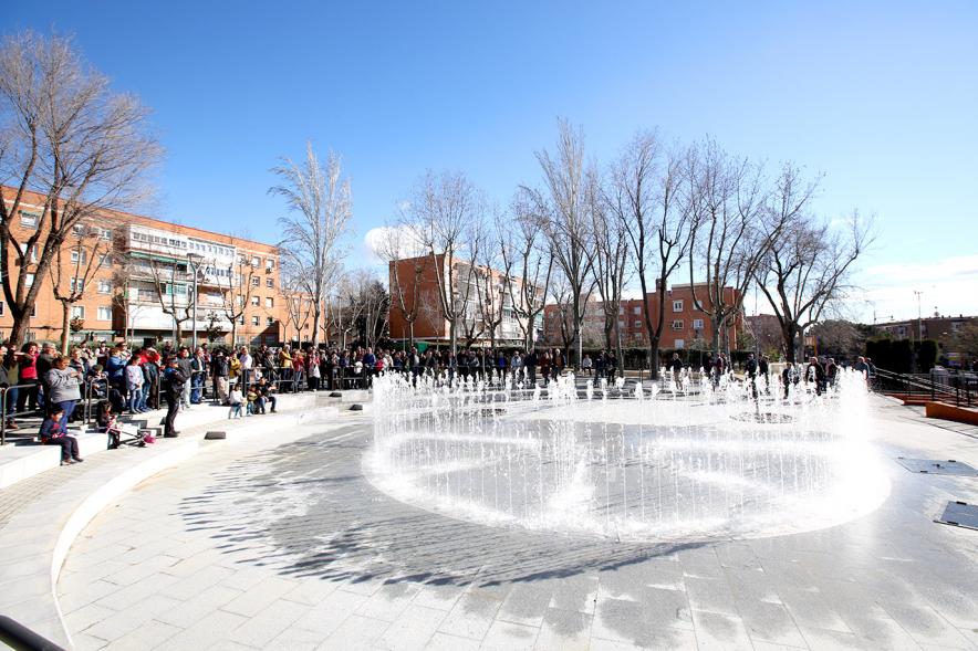 Vista de la fuente. Inauguración Parque de Asturias y Cantabria - 2020