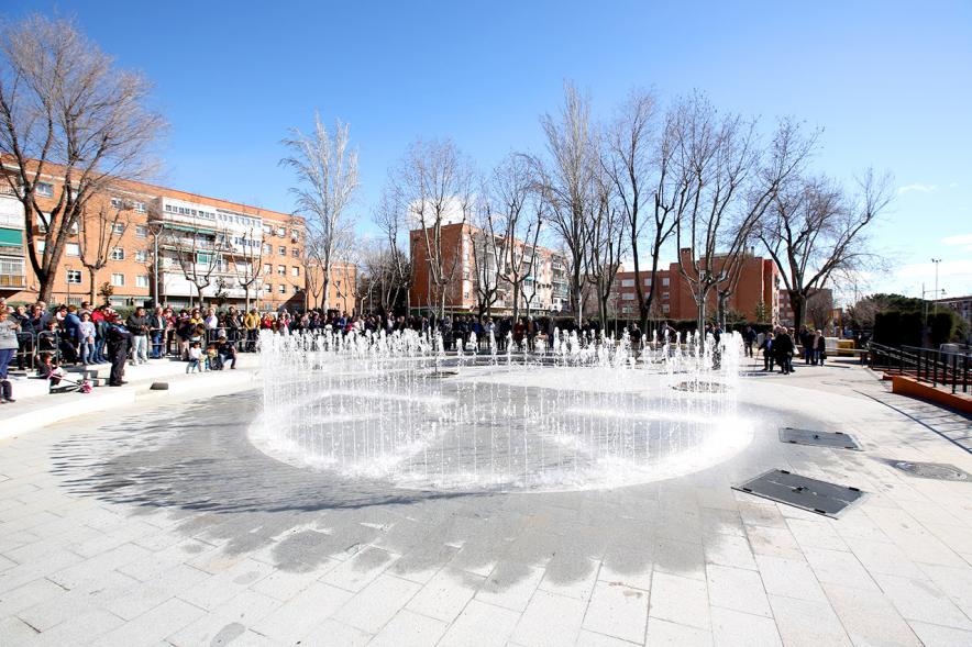 Vista de la fuente. Inauguración Parque de Asturias y Cantabria - 2020