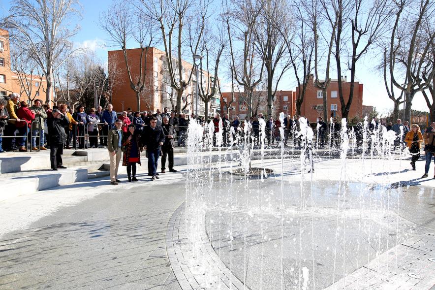 Vista de la fuente. Inauguración Parque de Asturias y Cantabria - 2020