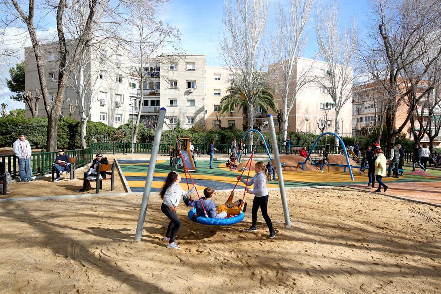 Zona infantil del nuevo parque. Inauguración Parque de Asturias y Cantabria - 2020