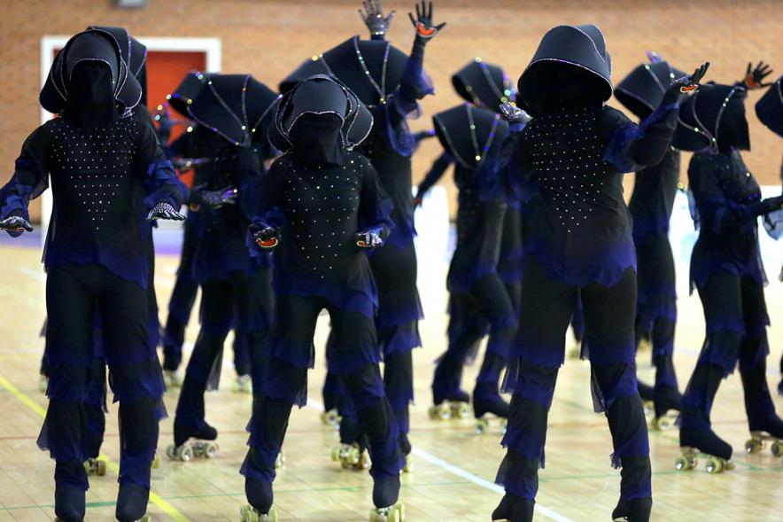 Campeonato Autonómico de Patinaje - Grupos Patinaje Show - Imagen de un momento de la actuación de uno de los equipos.