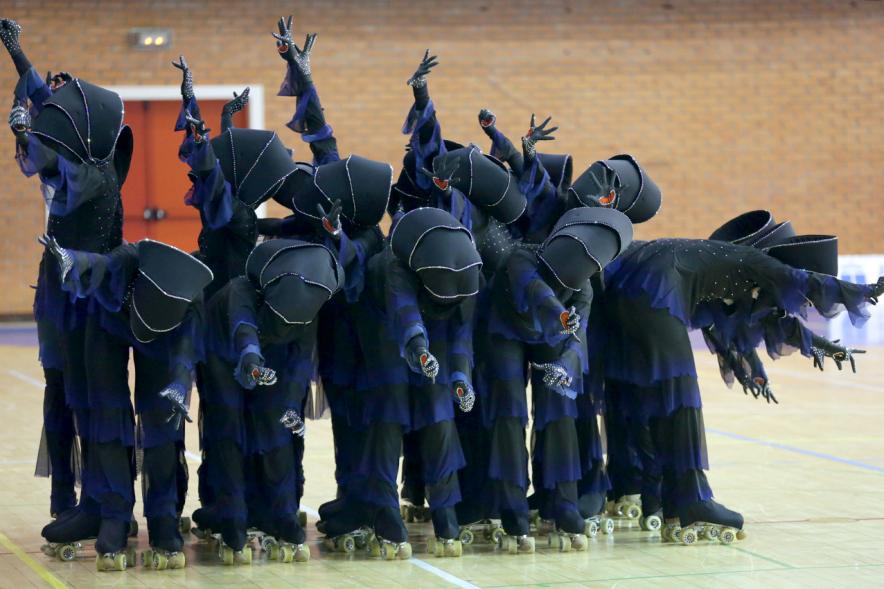 Campeonato Autonómico de Patinaje - Grupos Patinaje Show - Imagen de un momento de la actuación de uno de los equipos.