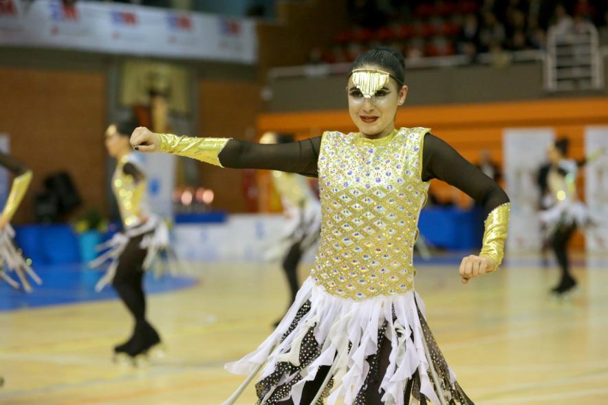 Campeonato Autonómico de Patinaje - Grupos Patinaje Show - Imagen de un momento de la actuación de uno de los equipos.