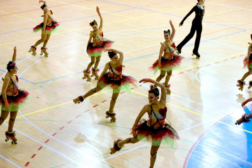 Campeonato Autonómico de Patinaje - Grupos Patinaje Show - Imagen de un momento de la actuación de uno de los equipos.