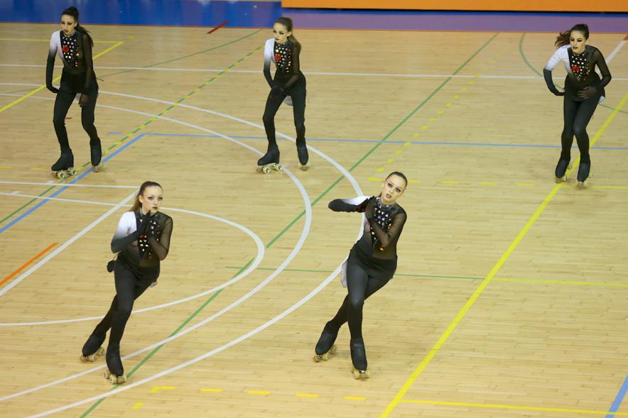 Campeonato Autonómico de Patinaje - Grupos Patinaje Show - Imagen de un momento de la actuación de uno de los equipos.