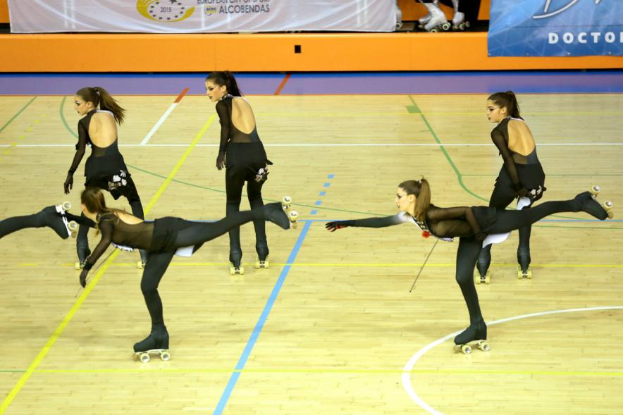 Campeonato Autonómico de Patinaje - Grupos Patinaje Show - Imagen de un momento de la actuación de uno de los equipos.