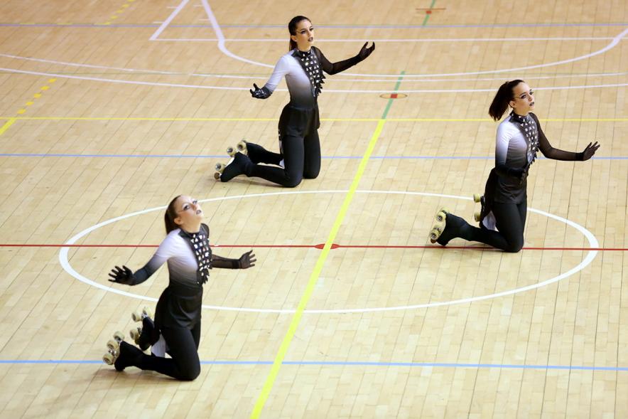Campeonato Autonómico de Patinaje - Grupos Patinaje Show - Imagen de un momento de la actuación de uno de los equipos.