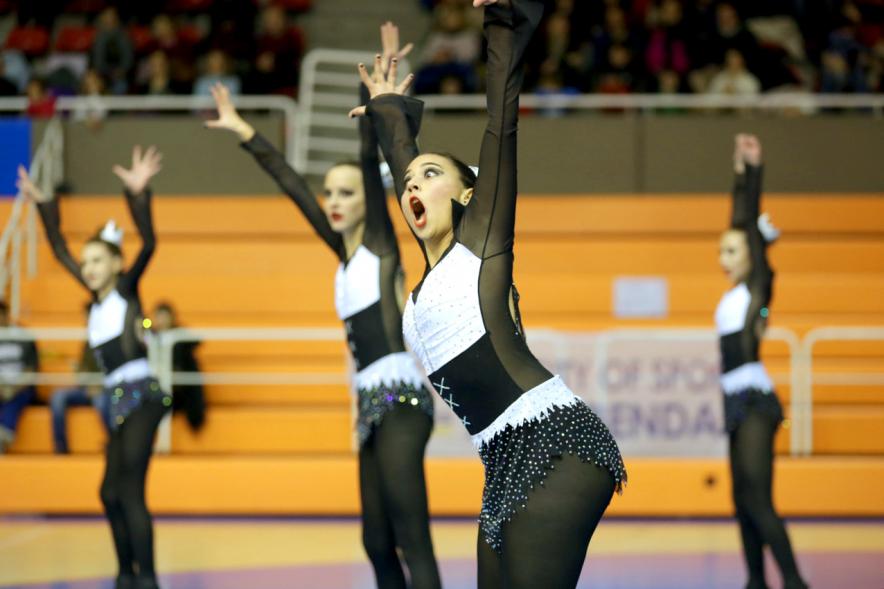 Campeonato Autonómico de Patinaje - Grupos Patinaje Show - Imagen de un momento de la actuación de uno de los equipos.