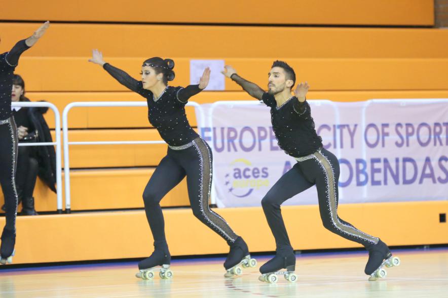 Campeonato Autonómico de Patinaje - Grupos Patinaje Show - Imagen de un momento de la actuación de uno de los equipos.