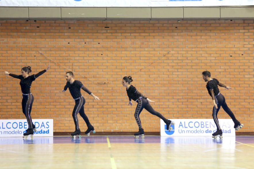Campeonato Autonómico de Patinaje - Grupos Patinaje Show - Imagen de un momento de la actuación de uno de los equipos.