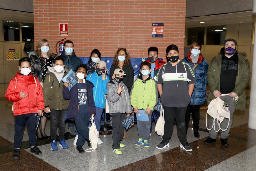 Niños de la Pecera al Ayuntamiento.