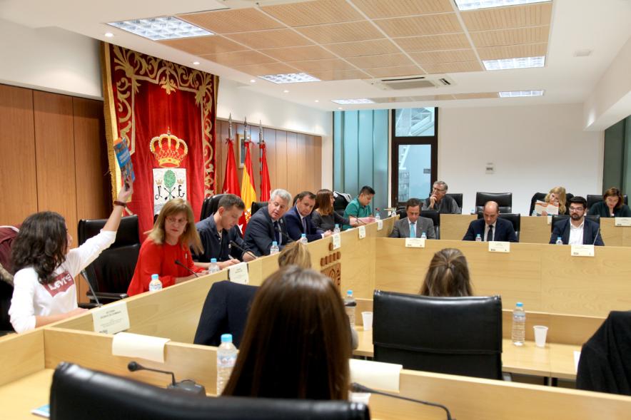 Plenario de Alcaldes de la Red de Infancia y Adolescencia (RIA) - Toma lateral del salón del pleno.