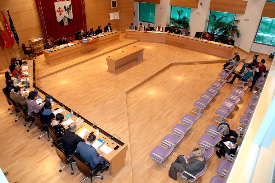 Vista cenital del salón de plenos