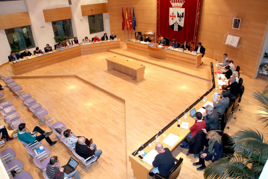 Vista cenital del salón de plenos