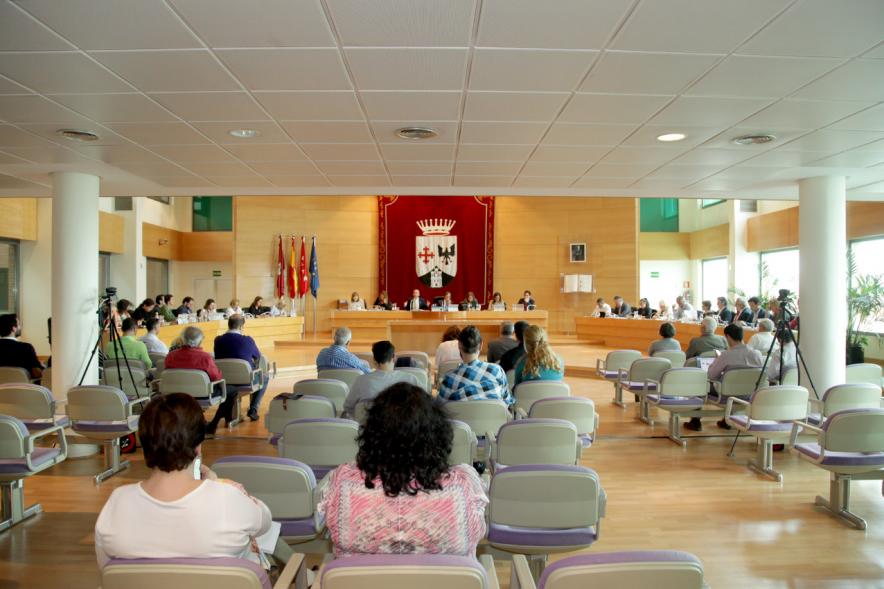 Sesión plenaria vista desde el fondo del salón de plenos