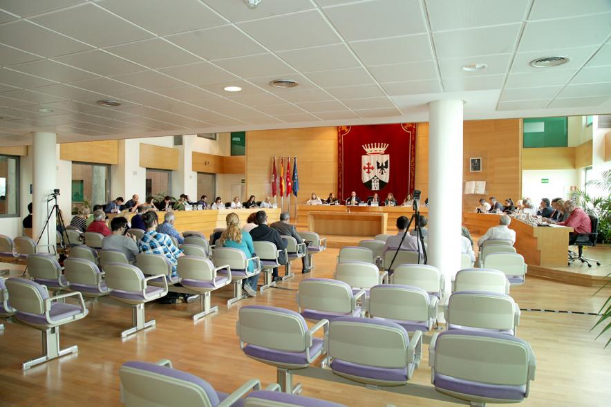 Sesión plenaria vista desde el fondo del salón de plenos