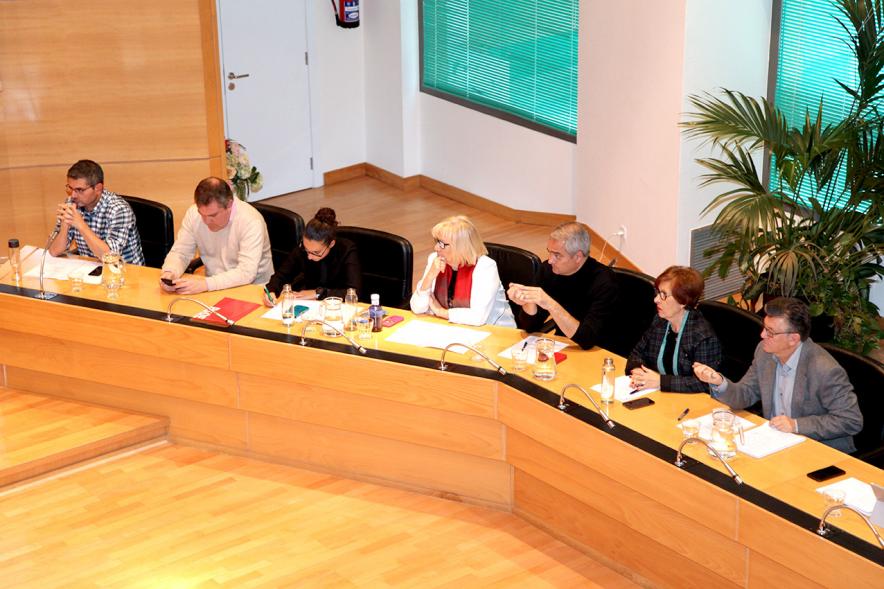 Concejales del PSOE durante el pleno