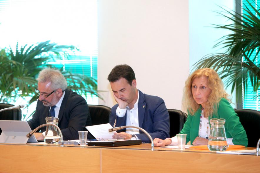 Concejales de Ciudadanos durante el pleno