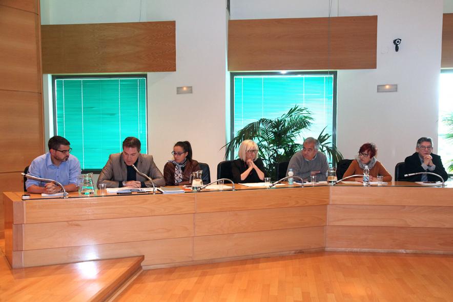 Concejales del PSOE durante el pleno