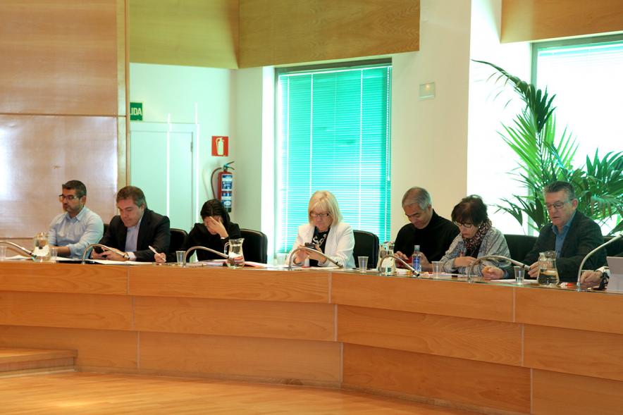 Concejales del PSOE durante el pleno