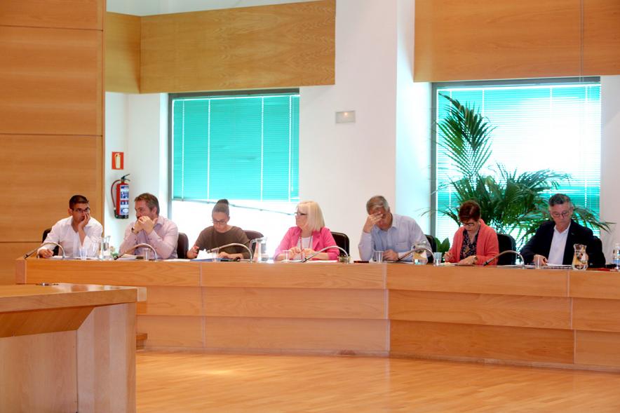 Concejales del PSOE durante el pleno