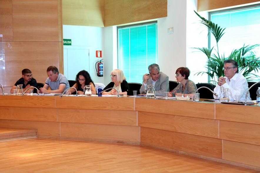 Concejales del PSOE durante el pleno