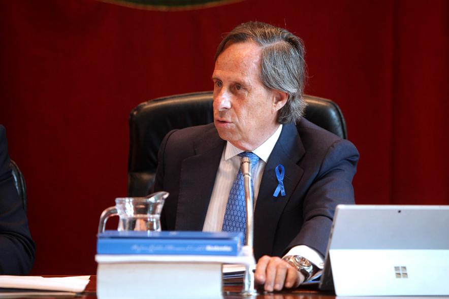 Alcalde García De Vinuesa durante la sesión plenaria