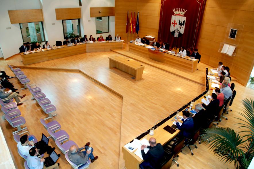Vista cenital del salón de plenos