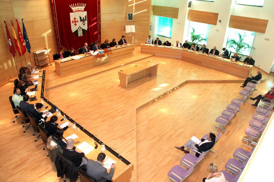 Vista cenital del salón de plenos