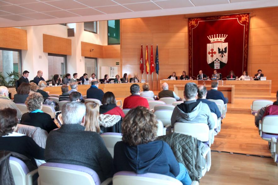 Sesión plenaria vista desde el fondo del salón de plenos